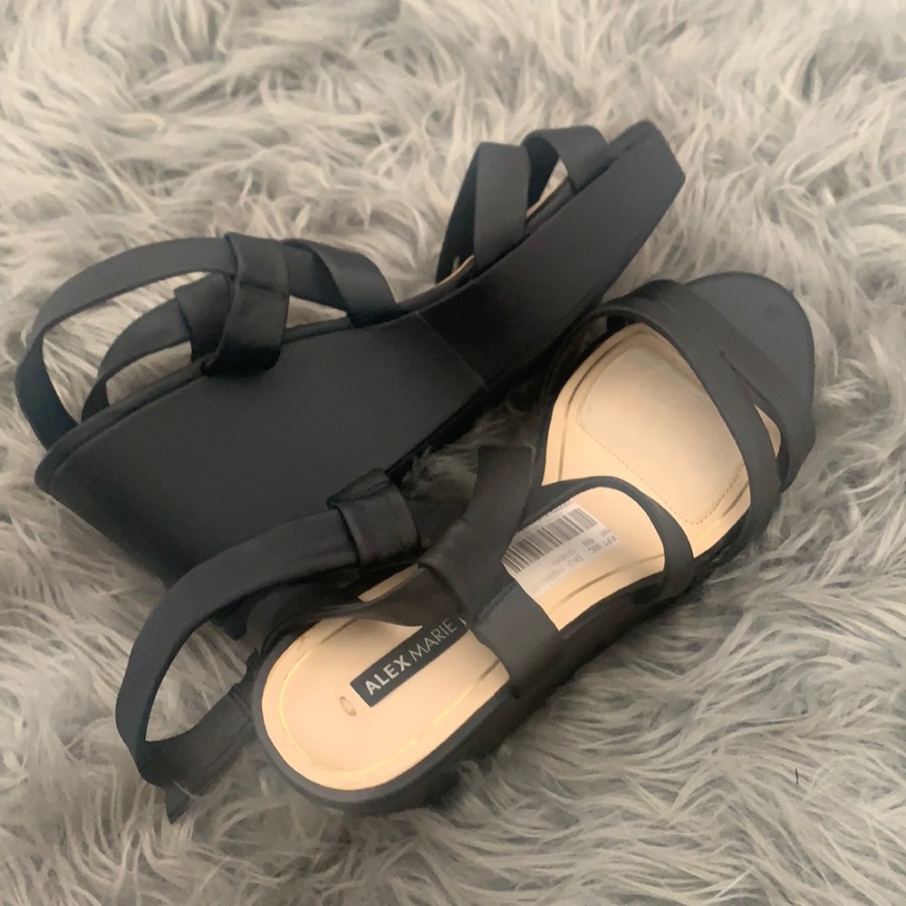 Black Alex Marie wedges